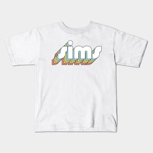 Sims - Retro Rainbow Typography Faded Style Kids T-Shirt